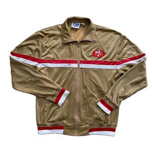 Vintage Starter 49ers Track Jacket Gold XL NFL San Francisco Zip 90s Logo